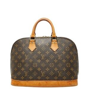 LOUIS VUITTON Brown Monogram Leather Alma PM Bag